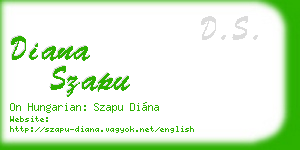 diana szapu business card